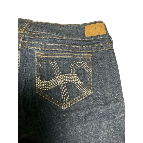 Hydraulic Women's Juniors Jeans Super Low Metro Flare Blue Denim Size 9/10 - Picture 4 of 10